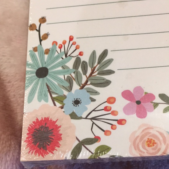 OCS Designs Floral Market Note Pads Set Of Two Secret Garden Designs NWT 8x4x.75 - Picture 5 of 16